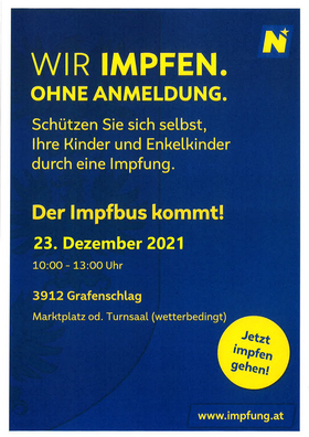 Plakat Impfbus Grafenschlag